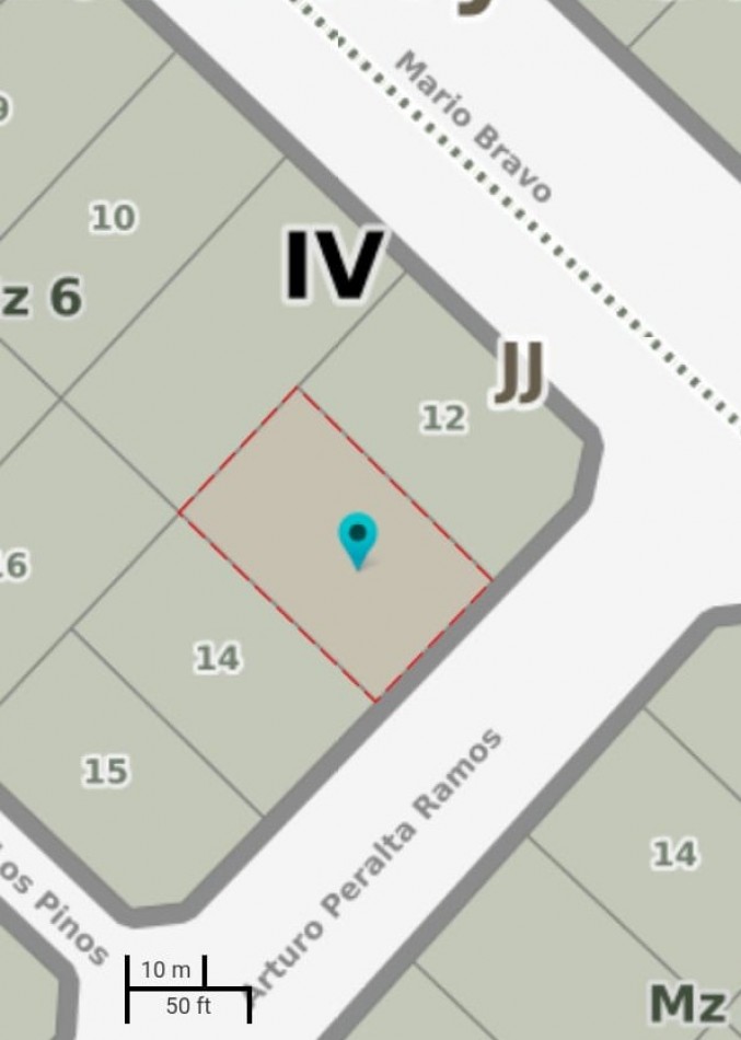 UNICO LOTE SOBRE CALLE DON ARTURO C/SERVICIOS Y ASFALTO A METROS DE Av. Mario Bravo -BOSQUE PERALTA RAMOS